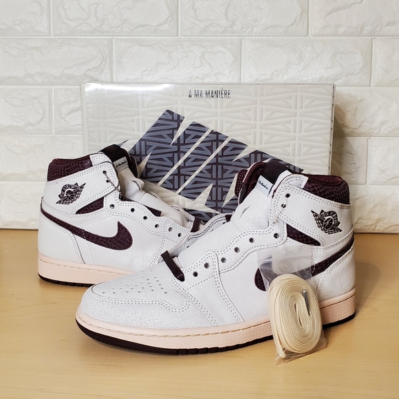 Nike Air Jordan 1 High Retro OG High x A Ma Maniere Sail Size 8.5 DO7097-100 - Picture 6 of 12